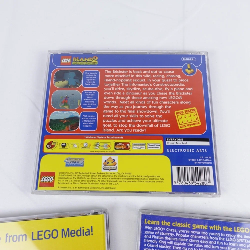 LEGO PC (CD-ROM) 3 Game Lot: LEGO Island 2, LEGO Stunt Rally, And LEGO Chess